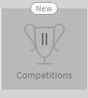The competitions button which you will need to click in order to create a competition within Poll Everywhere.