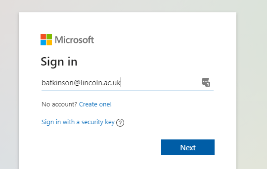 Screenshot showing the Sign In screen for Microsoft Store.