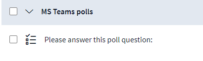 Screenshot showing the poll inside the group on Poll Everywhere website.
