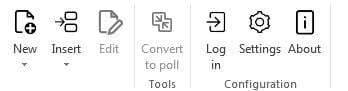 The options in the Poll Everywhere plugin.
