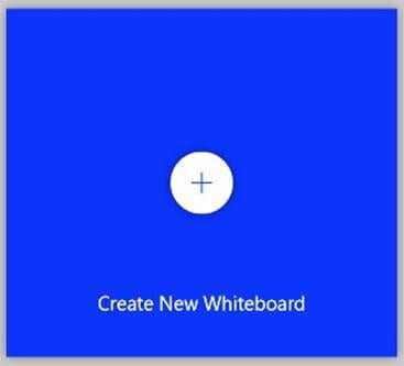 A screenshot of the button to create a new Whiteboard.
