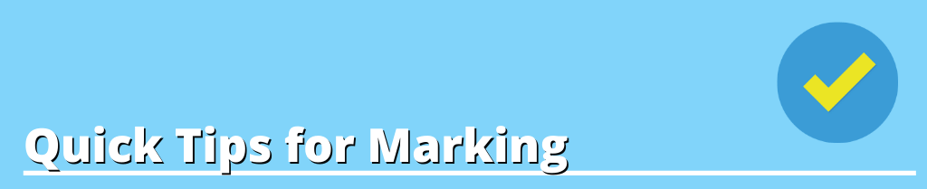 Image Text : Quick Tips for Marking