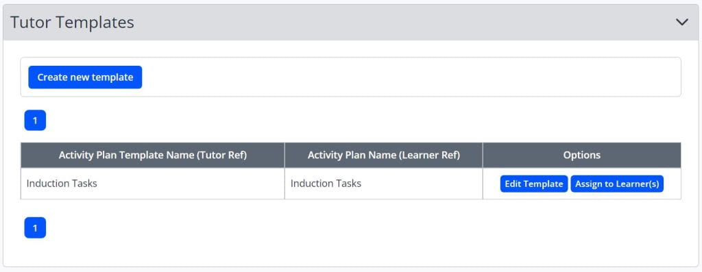 A screenshot of the Assign Activity Plan page. An activity plan is listed with an assign to learners button.