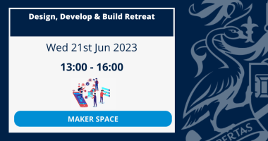 Image text: Design, Develop & Build Retreat . More information about the event can be found on this page.
