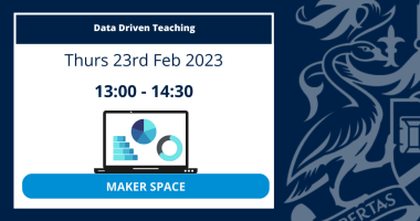 Image text: Data driven teaching. More information about this course can be found on this page.