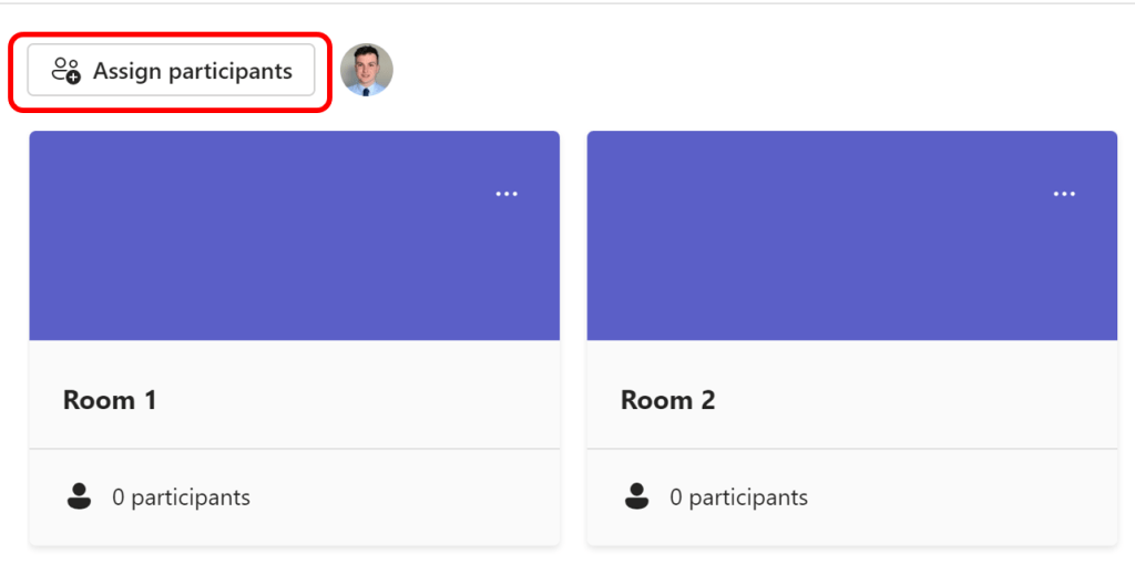 Screenshot of Breakout rooms before the meeting starts option to assign participants to the room is highlighted in red box.